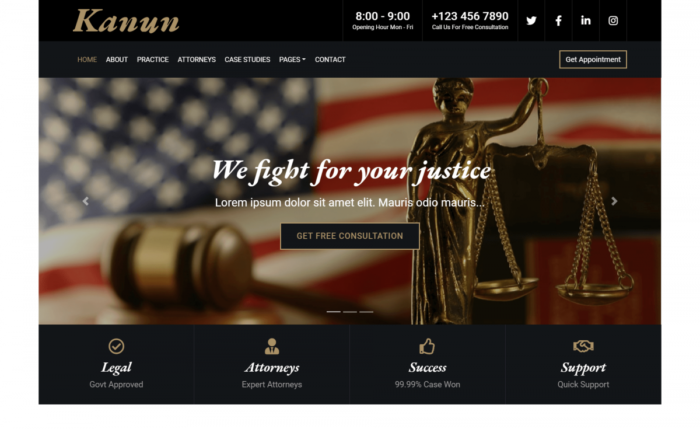 thiết kế website công ty luật