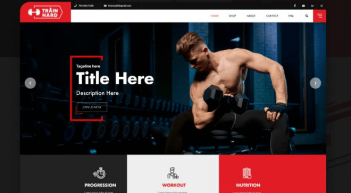 Thiết kế website phòng tập gym, yoga ấn tượng, đẹp mắt